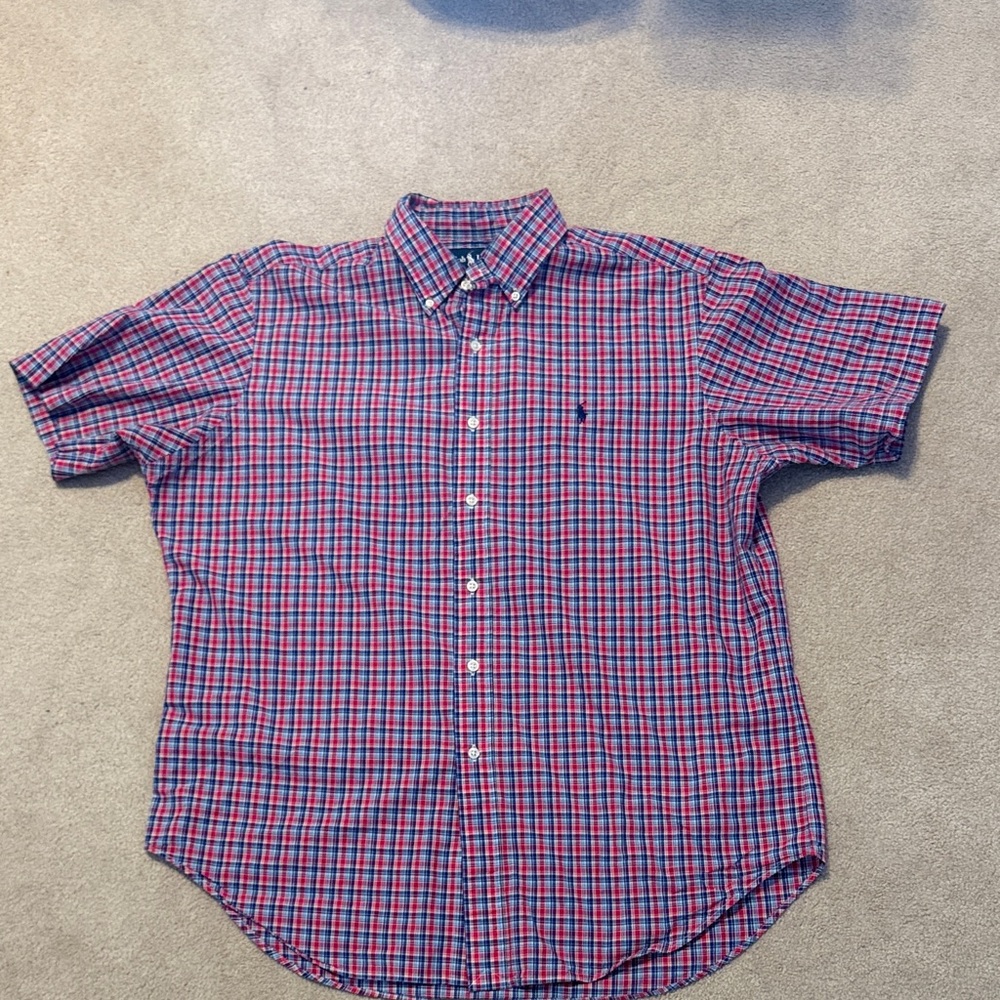 Ralph Lauren Red and Blue Plaid Shirt